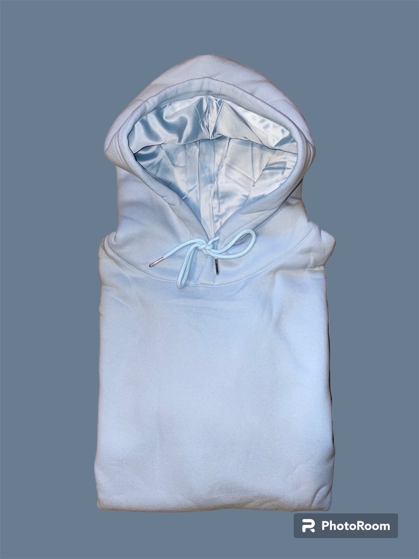 Light Blue Satin-Lined Hoodie