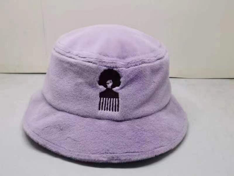 Lilac Faux Fur Bucket Hat