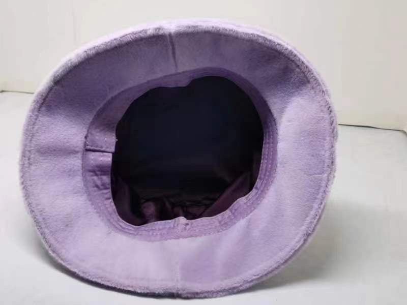 Lilac Faux Fur Bucket Hat